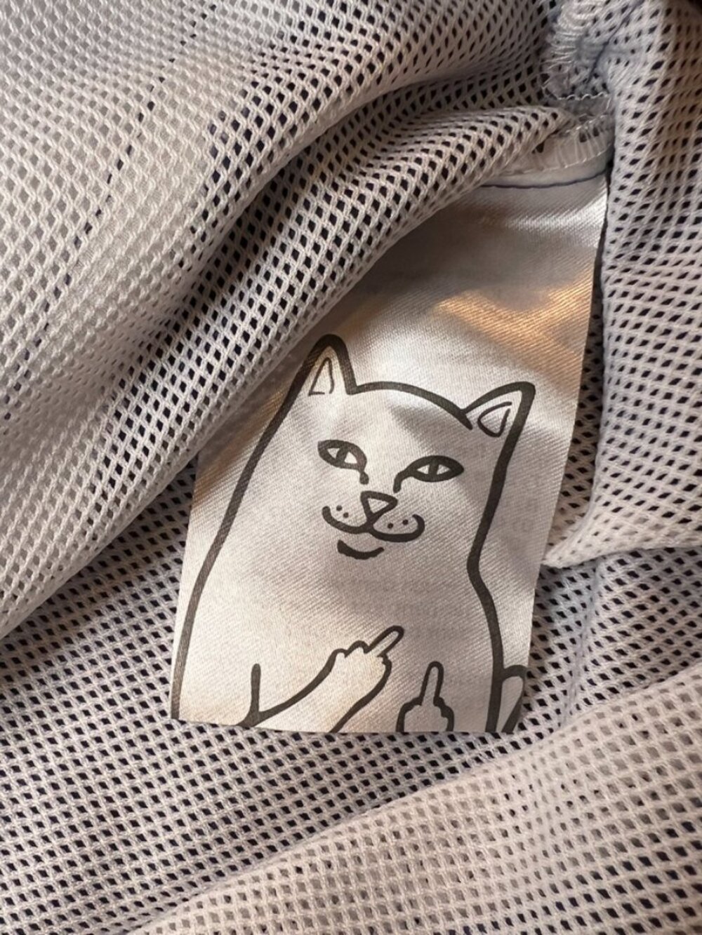 RIPNDIP Lord Nermal Windbreaker Mens XL Blue Smiley Cat Anorak Skate Jacket Y2K - Picture 10 of 15